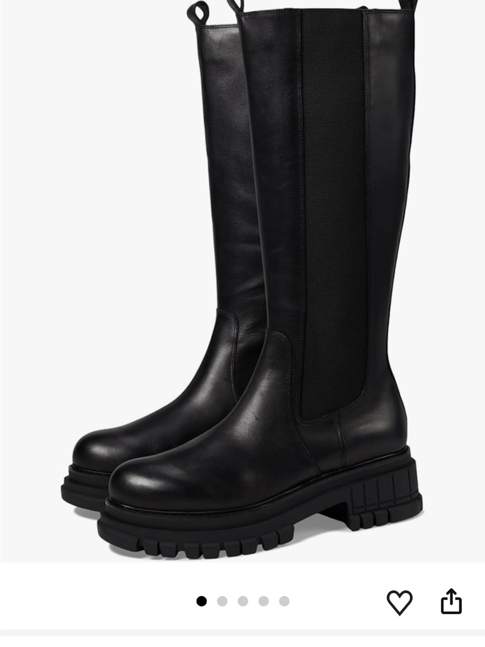 Steve Madden Quinnie Women’s Black Tall Lug Sole Boots – Size 11M (New)